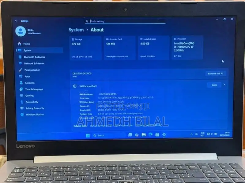 Lenovo Laptop i5 7th Gen 512GB SSD