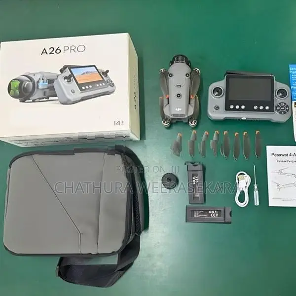 A26 Pro GPS Drone HD Camera, Screen Remote With Extra Battery