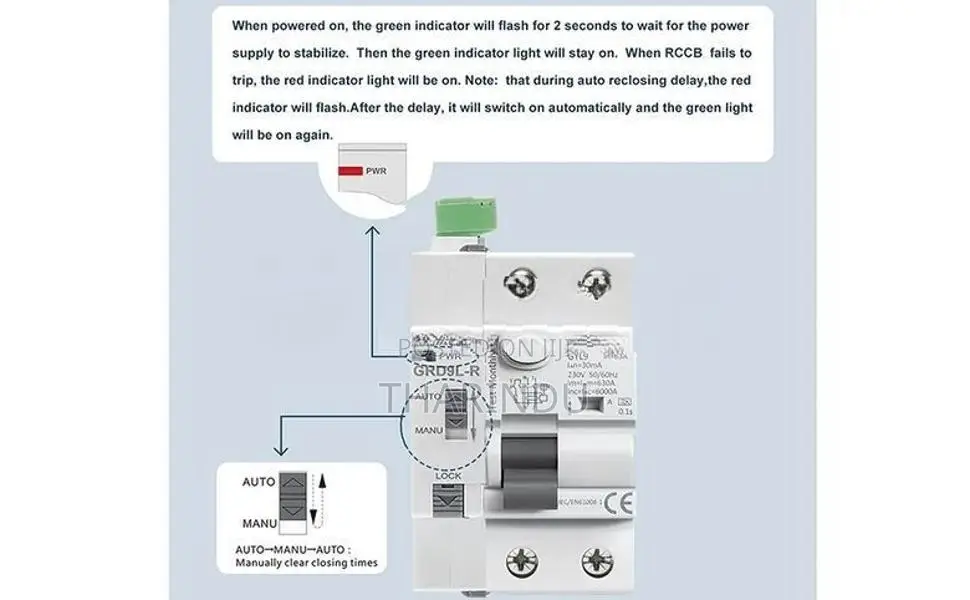 Auto Recloser With A Type Rccb RCD Elcb Self-Reclosing 2P-40A-30mA