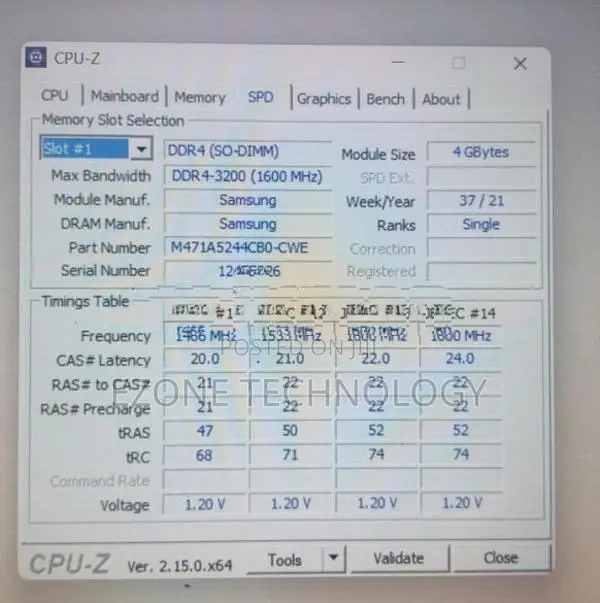 Samsung 4GB DDR4 3200MHz Laptop Ram