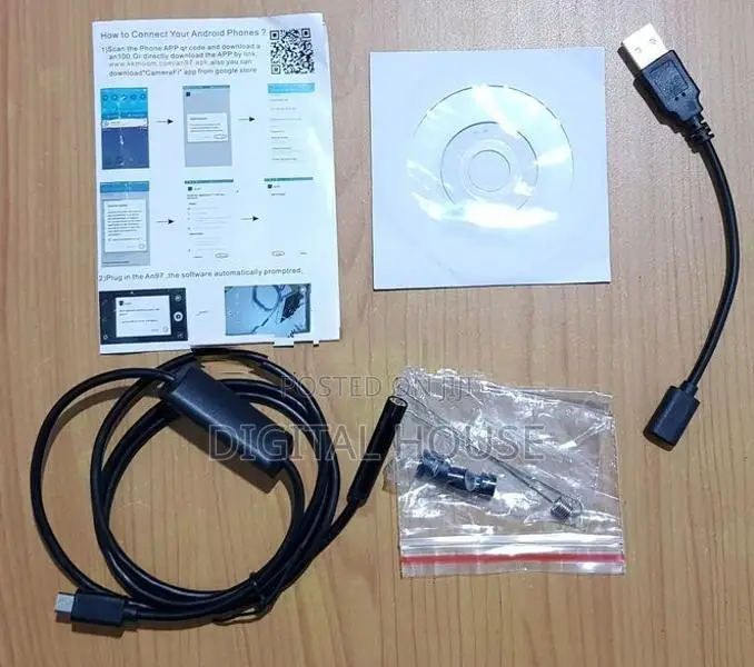 camera Endoscope 5mp Waterproof / 2 Meter Cable Length - new