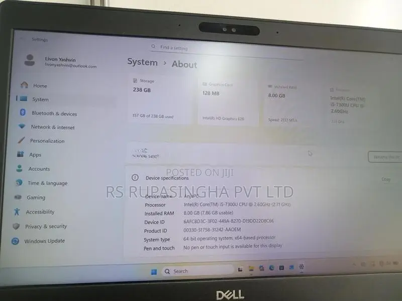 i5 7th Gen Dell Laptop