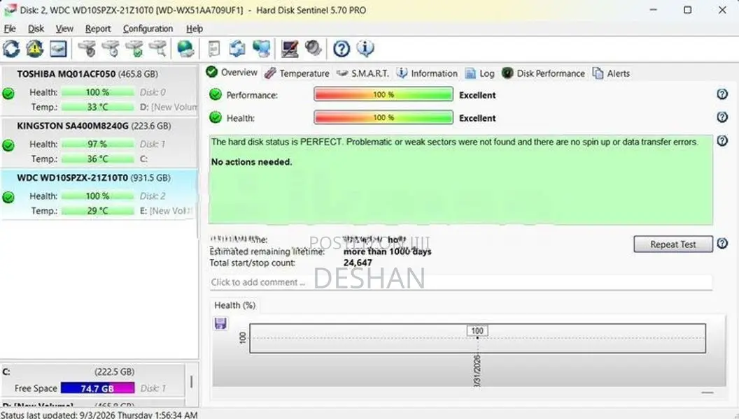 WD 1TB Laptop Hard Disk