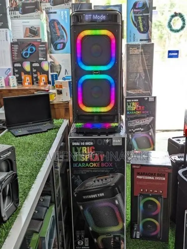 Brodu Bts - 2121 High Power Outdoor Party Speakers With Dual Mic (200W