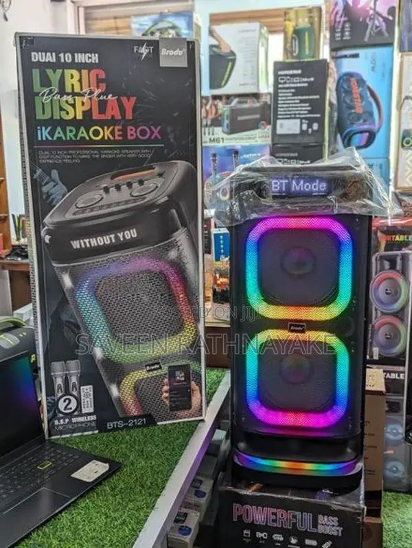 Brodu Bts - 2121 High Power Outdoor Party Speakers With Dual Mic (200W