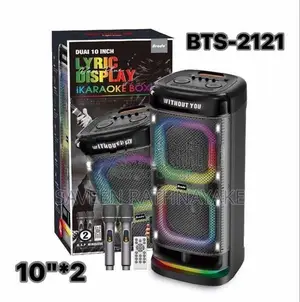 Brodu Bts - 2121 High Power Outdoor Party Speakers With Dual Mic (200W