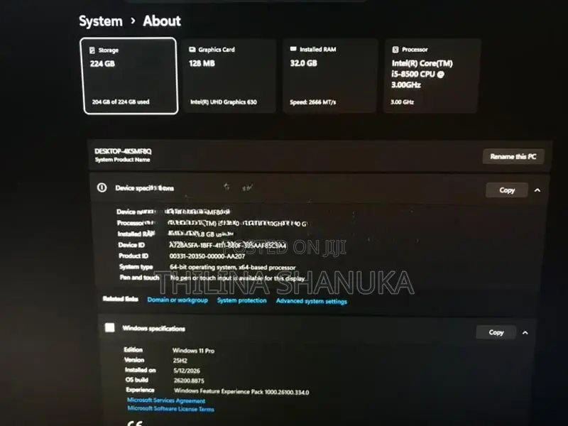 i5 8th Gen / 32GB Ram