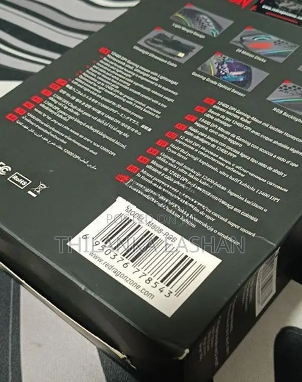 Redragon Storm M808 USB wired RGB Ergonomic Gaming Mouse - 12400 DPI