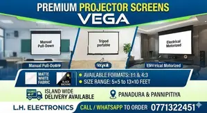 Projector Screen VEGA 4.3 and 16.9 hd formet