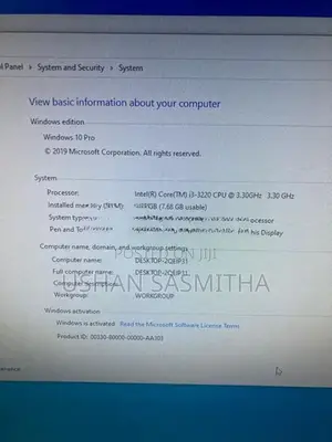 ASUS i3 3rd 8GB RAM 256HDD