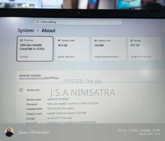ASUS ExpertBook B1502CBA i5 12th Gen Laptop