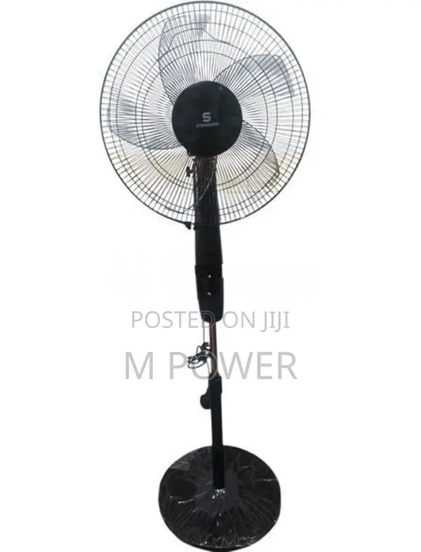 Standard Stand Fan 16" with remote - Glanzo-Black