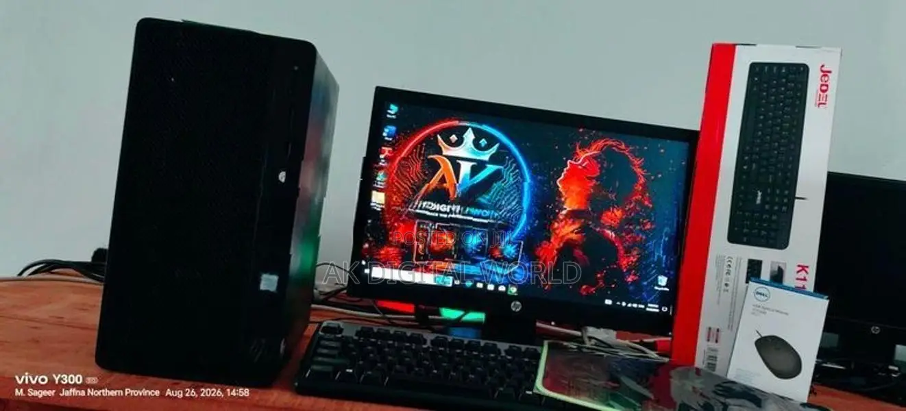 HP i3 8th Gen Desktop Pc Set