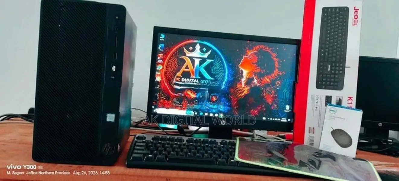 HP i3 8th Gen Desktop Pc Set