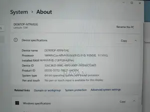 Dell i7 8th gen Laptop Latitude 7280