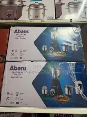 Abans 4 In 1 Mixer Grinder 750W Platinum Matt Black