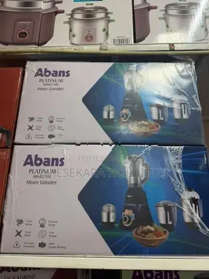 Abans 4 In 1 Mixer Grinder 750W Platinum Matt Black