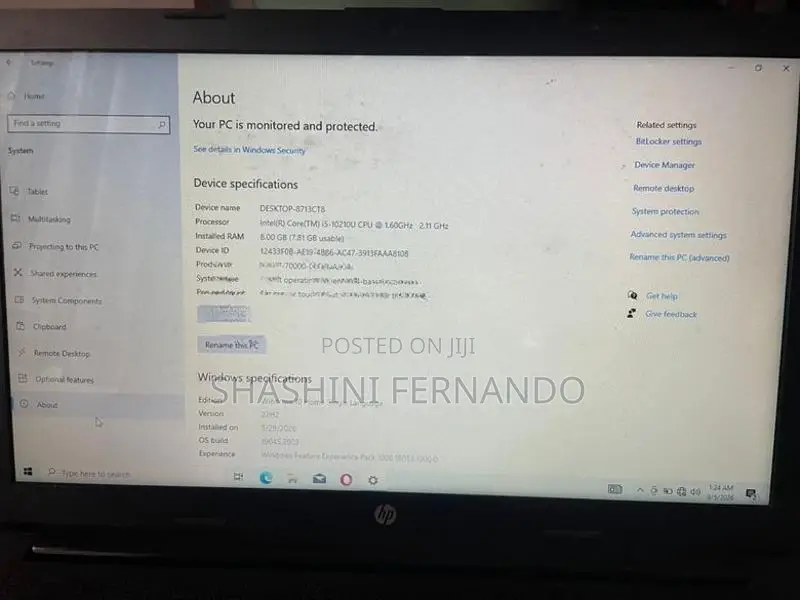 HP i5 10th Generation
