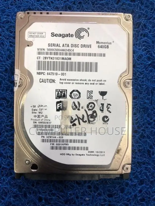 640GB Laptop Hard