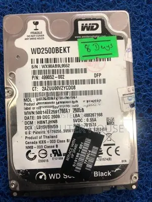 250GB Laptop Hard