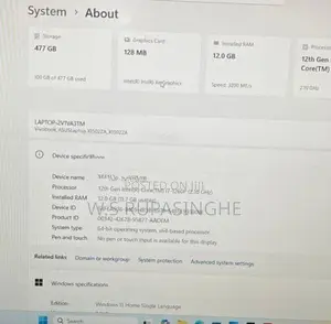 Asus i7 12th GEN Laptop