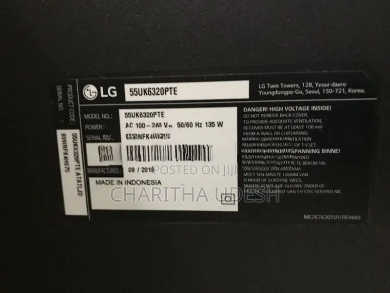 LG 55” Smart TV For Parts