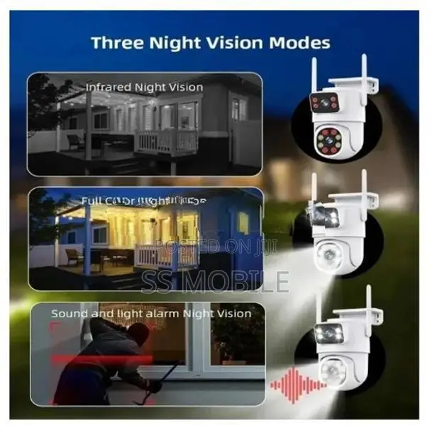 8MP 4G SIM Dual Lens Outdoor 360° Human Detect CCTV Security PTZ Camer
