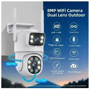 8MP 4G SIM Dual Lens Outdoor 360° Human Detect CCTV Security PTZ Camer