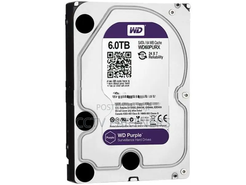 Western Digital WD 6TB Hard - Disk Drive HDD surveillance cctv, nvr, D