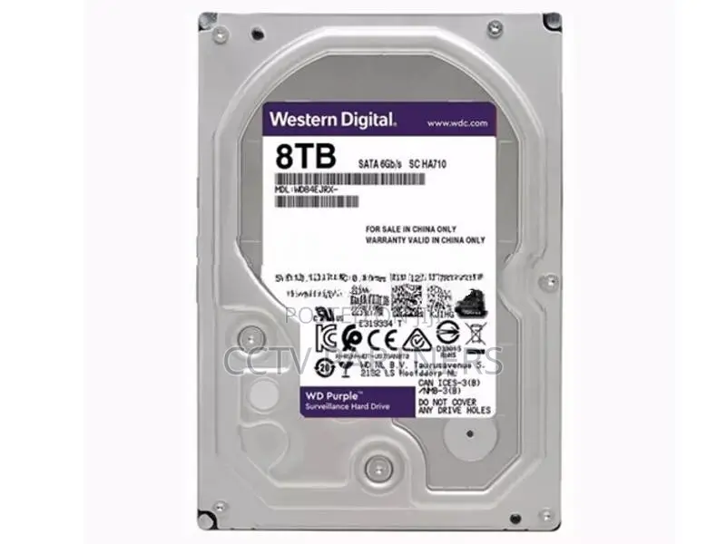 8TB WD (Western Digital) Purple surveilance Dard Drive for cctv, NVRs
