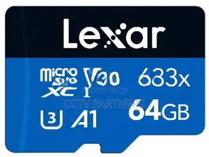 64 GB microSD Card Lexar High Performance 633x , SDXC UHS-I, wifi cctv