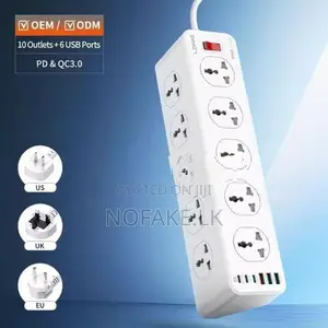 LDNIO 10 2500W universal Power Socket With USB Charging Ports