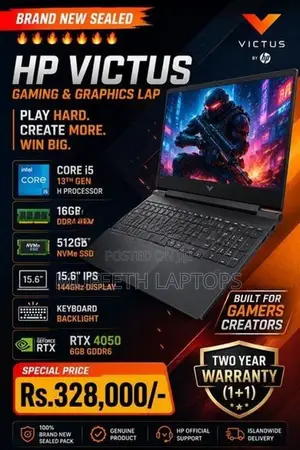 New HP Victus i5 13Gen 16/512GB RTX 4050 6GB