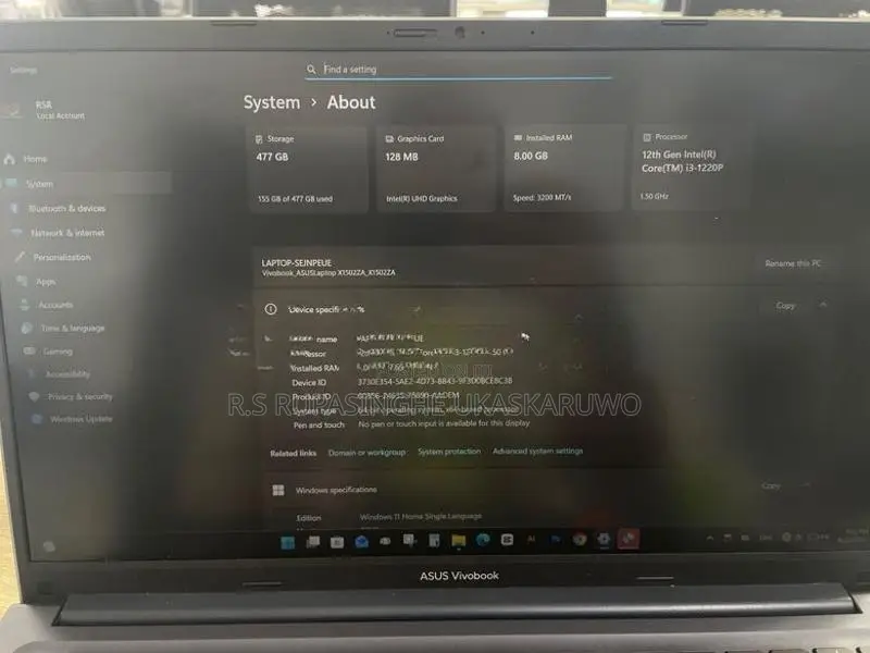 Asus Vivobook i3 12th Gen Laptop