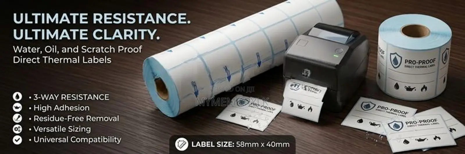 58mm X 40mm Direct Thermal Label Roll