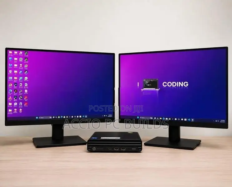 HP Pro Mini 400 G9 PC + 21.5" FHD Monitors