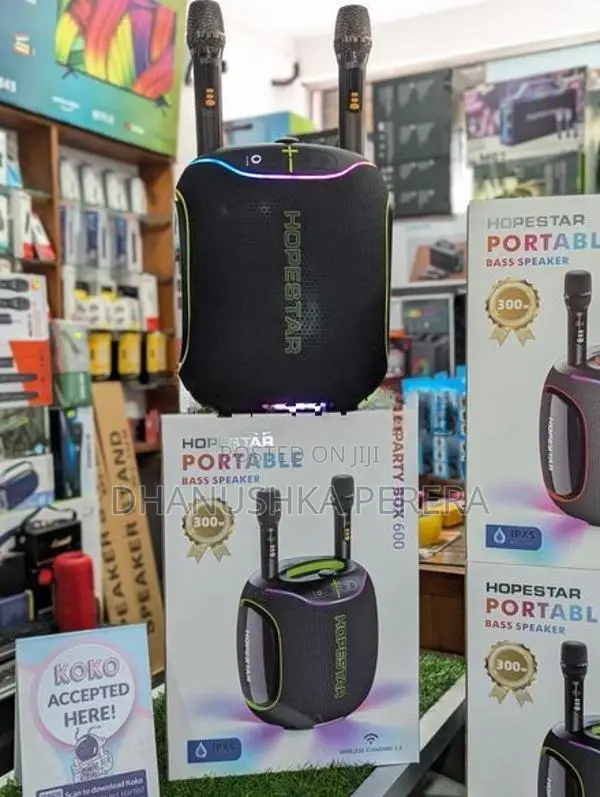 Hopestar Partybox 600 High Power Outdoor Speakers With Dual Mic (300W)
