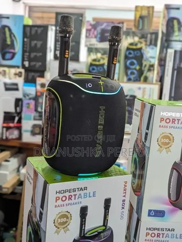 Hopestar Partybox 600 High Power Outdoor Speakers With Dual Mic (300W)