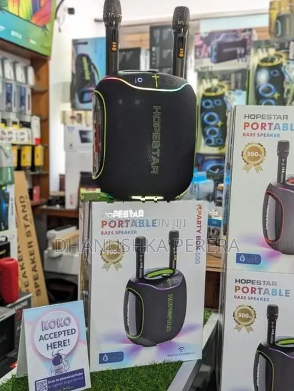 Hopestar Partybox 600 High Power Outdoor Speakers With Dual Mic (300W)