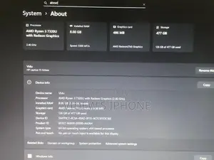 HP 15 Ryzen 3 Laptop (8GB/512 SSD)
