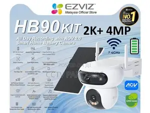 EZVIZ HB90X Dual 4G Solar Battery AOV + Wi-Fi CCTV Camera