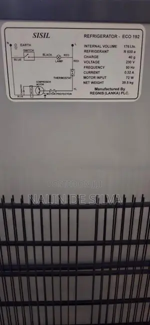 Sisil 185L Two Door Refrigerator