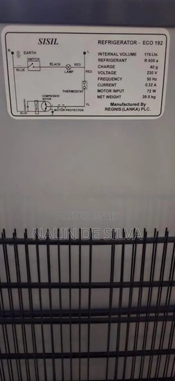 Sisil 185L Two Door Refrigerator