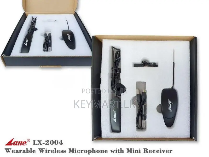 LANE Rechargeable UHF Wireless Collar Microphone (LX-2004)