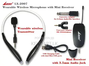 LANE Rechargeable UHF Wireless Neck Microphone (LX-2007)