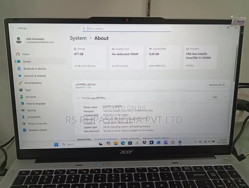 Acer i5-13th GEN Laptop