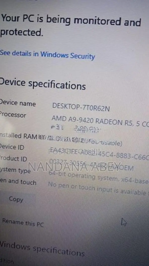 Hp AMD 7th Gen Laptop