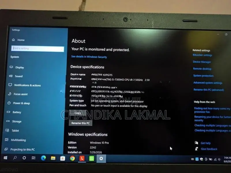 Lenovo Thinkpad T470P i5 7th SSD FHD IPS Laptop