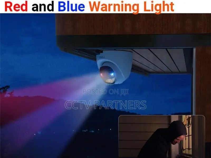 IMOU PoE 5MP Dome ColorVu Audi Siren Red and Blue CCTV Cam IPC-PS8D-5V