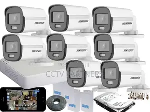 Hikvision Turbo HsD 20mete 1,080P ColorVu-Audio CCTV 8 Cameras Package